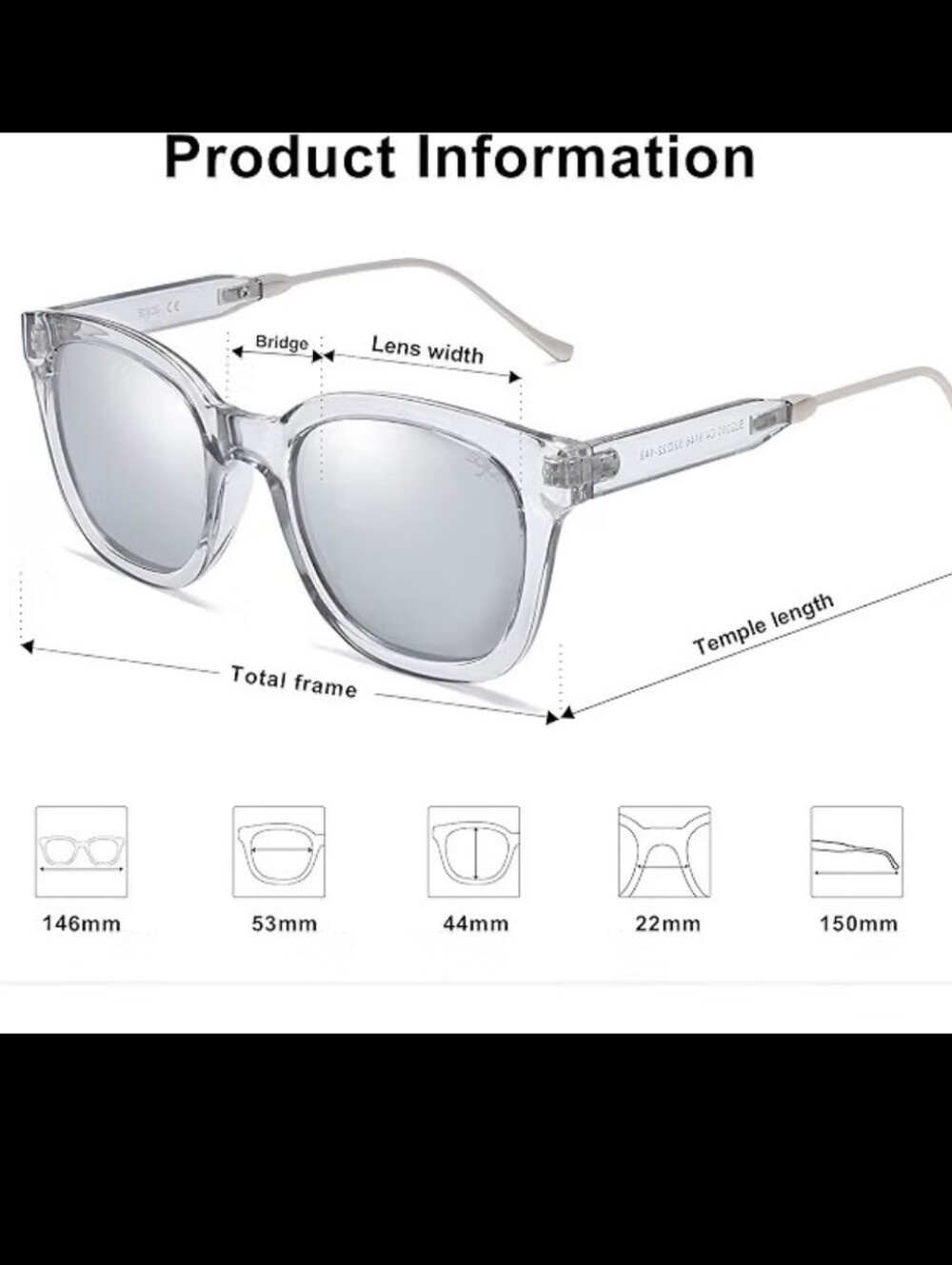 Unisex Mirrored Polarized Retro Square Sunglasses